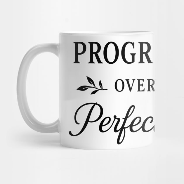 Progress Over Perfection Motivational Gift by Harriet's Store